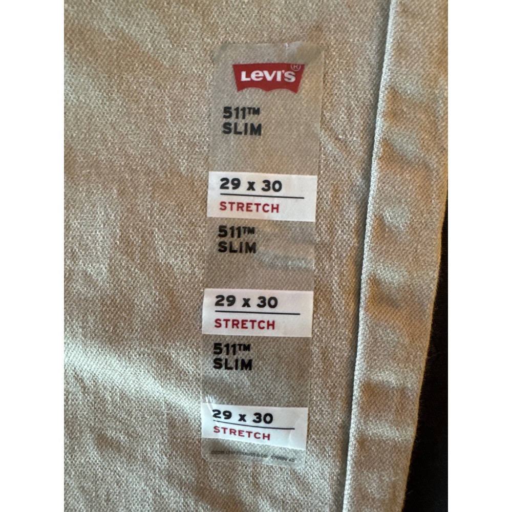Levis 511 Slim Fit Mens Jeans 29x30 Khaki Grey Stretch Denim 045115878 NWT - Picture 11 of 15